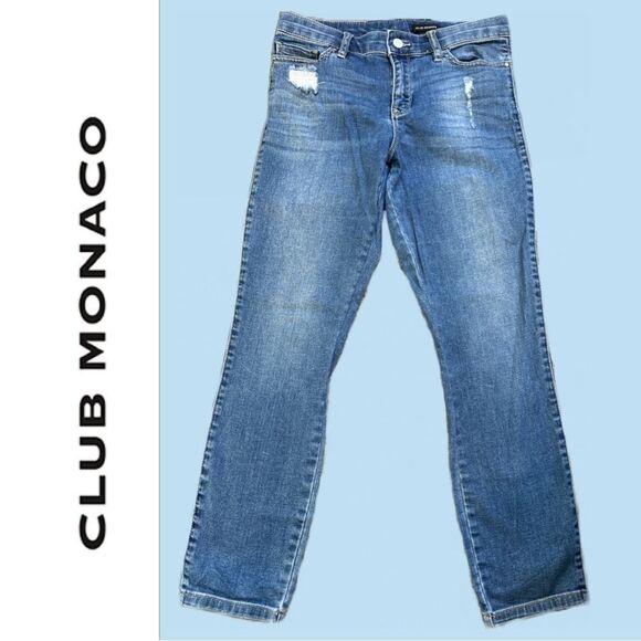 Club Monaco Women’s‎ Lightly Distressed Jeans - Size 6 - Picture 1 of 3